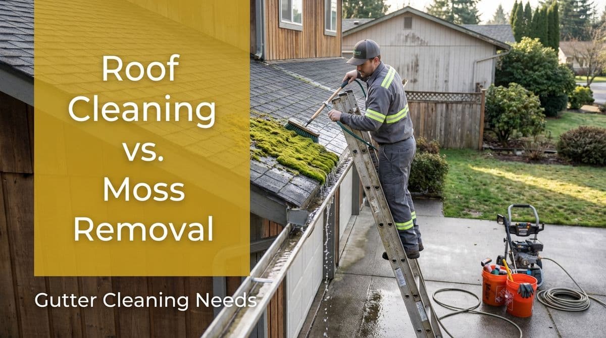 Full Roof Cleaning or Just Moss Removal? (And Gutter Cleaning) image